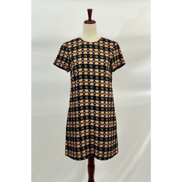 LA DOUBLEJ Sz S Small Mini Swing Dress Silk Short Sleeve Bacetto - Picture 8 of 12